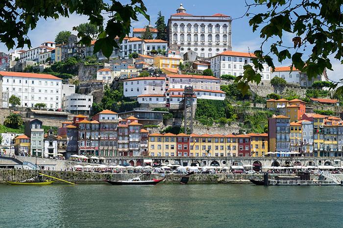 The city of Porto, Portugal, as seen from the water. 